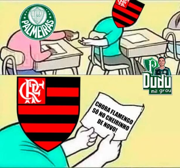 Torcedores do Palmeiras tiram sarro da eliminação do Flamengo na Libertadores