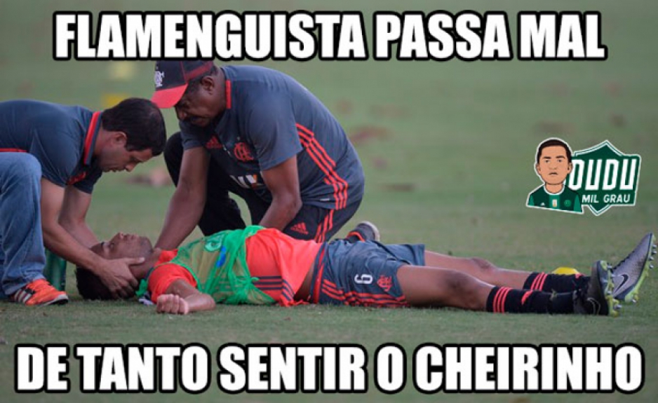 Torcedores do Palmeiras tiram sarro da eliminação do Flamengo na Libertadores