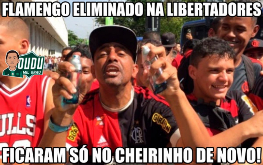Torcedores do Palmeiras tiram sarro da eliminação do Flamengo na Libertadores