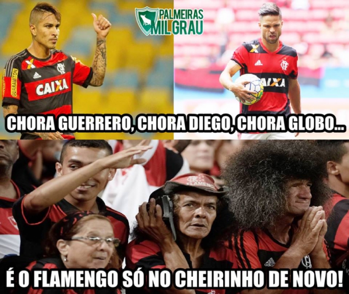 Torcedores do Palmeiras tiram sarro da eliminação do Flamengo na Libertadores