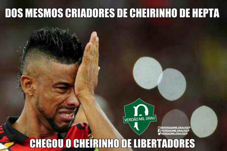 Torcedores do Palmeiras tiram sarro da eliminação do Flamengo na Libertadores