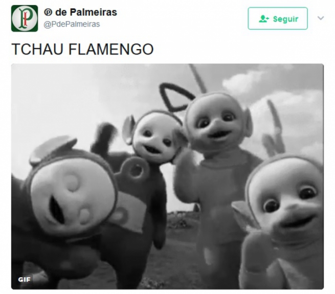 Torcedores do Palmeiras tiram sarro da eliminação do Flamengo na Libertadores