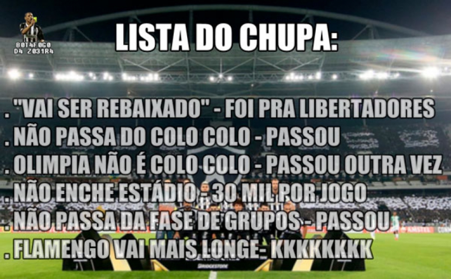Os melhores memes da classificação do Botafogo na Libertadores
