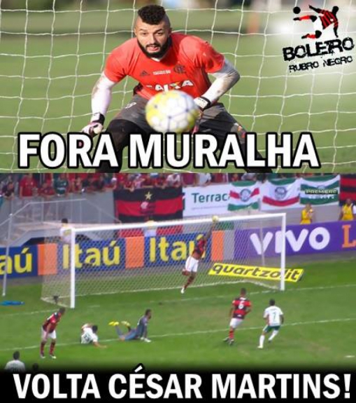Rubro-negros mostraram insatisfação com falhas de Alex Muralha
