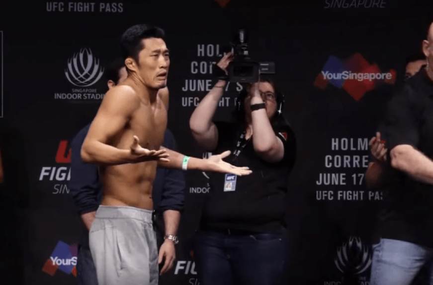 Dong Hyun Kim deu show de caretas após 'beijinho' de rival no UFC