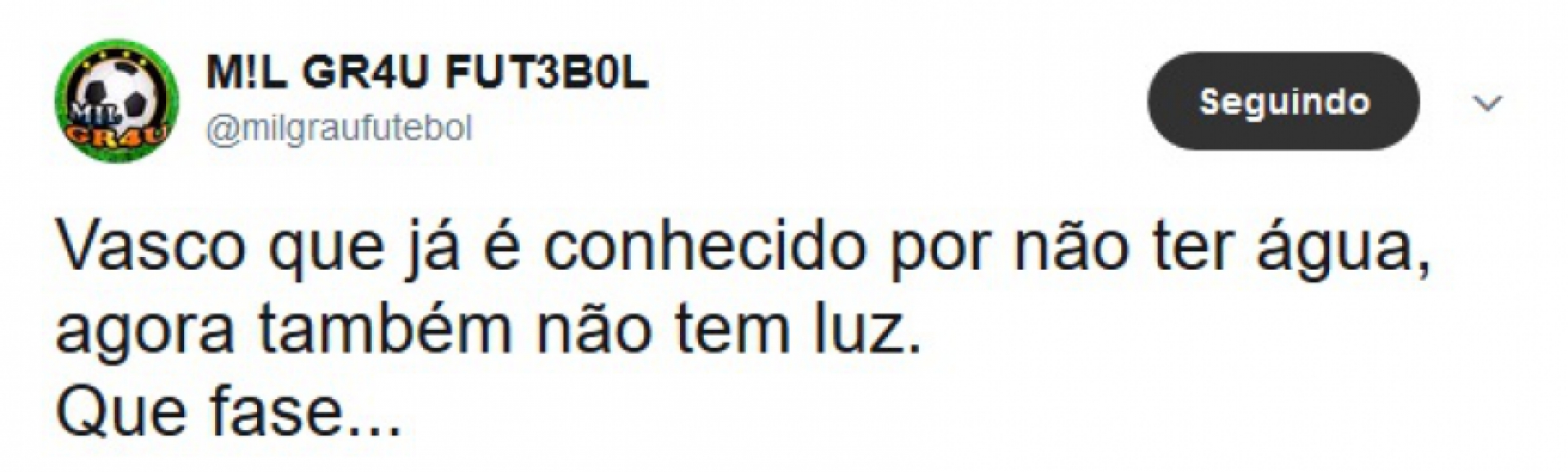 Falta de energia na partida entre Vasco e Avaí rendeu brincadeiras