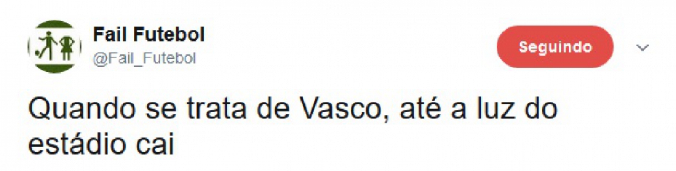 Falta de energia na partida entre Vasco e Avaí rendeu brincadeiras