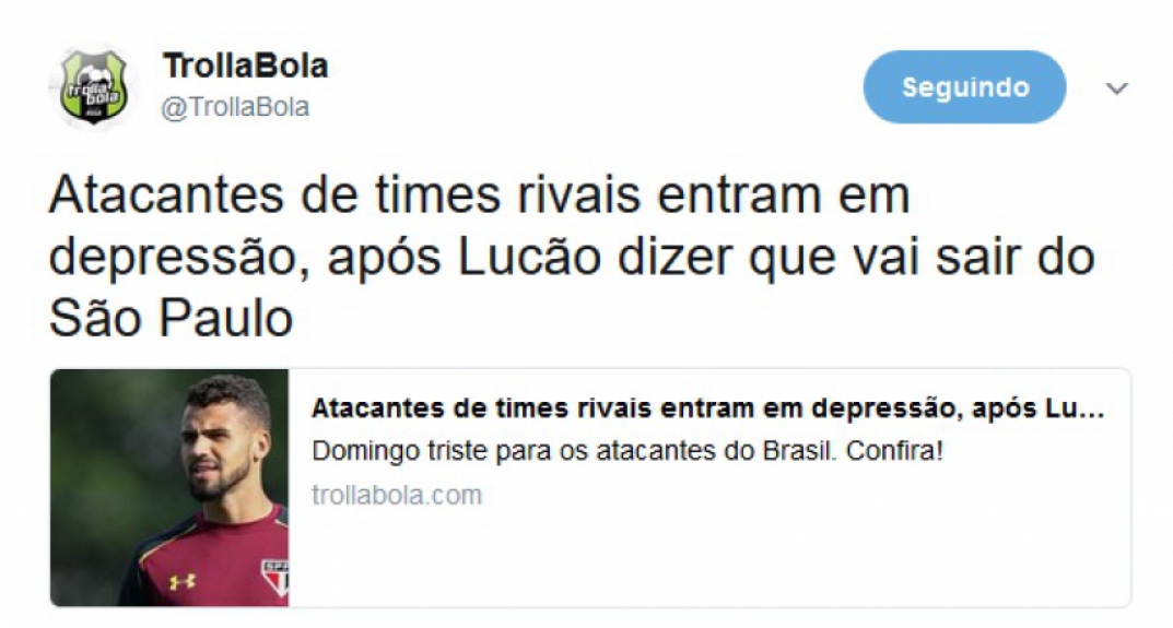 A internet não perdoou mais uma falha do zagueiro do São Paulo