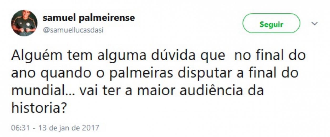 Torcedores do Palmeiras sonhavam com a final do Mundial de Clubes