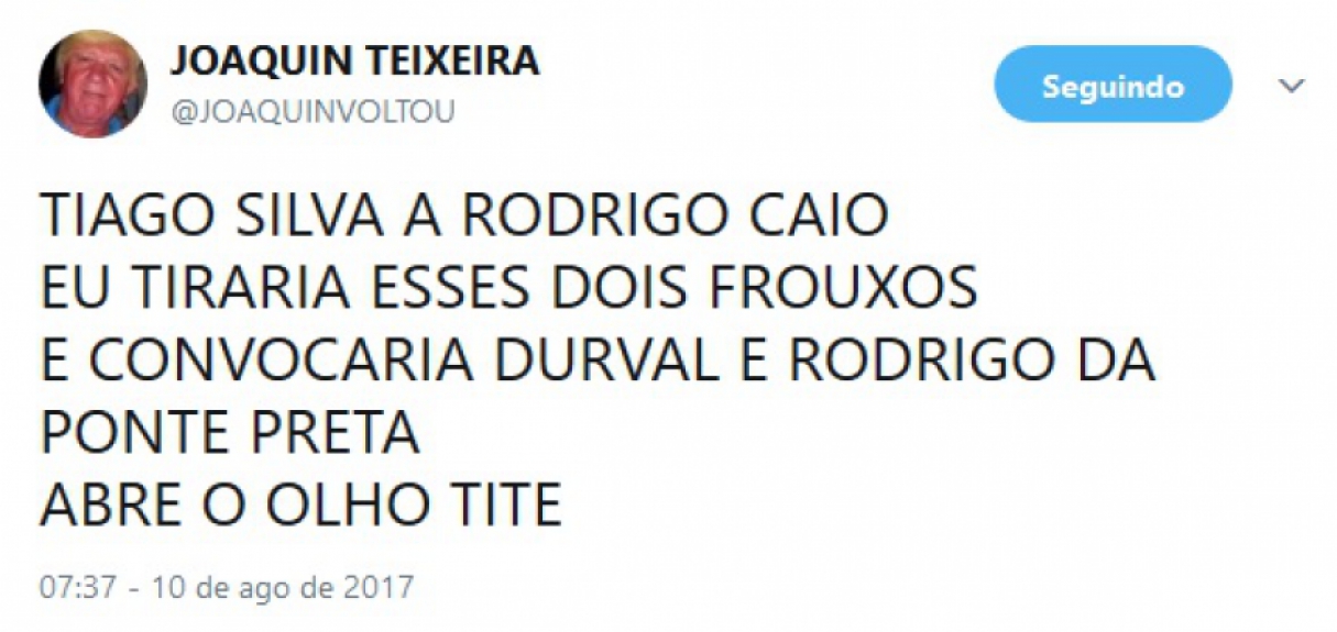 Lista divulgada por Tite para os jogos contra Equador e Colômbia virou assunto nas redes sociais