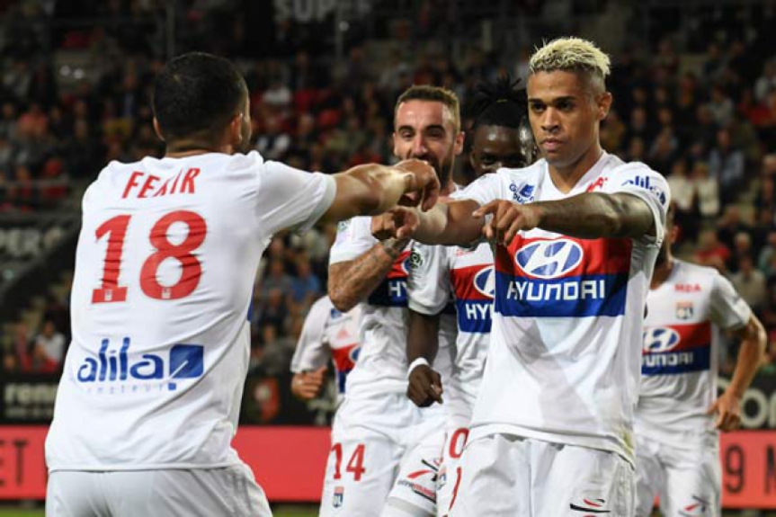 Fekir e Mariano Díaz - Rennes x Lyon
