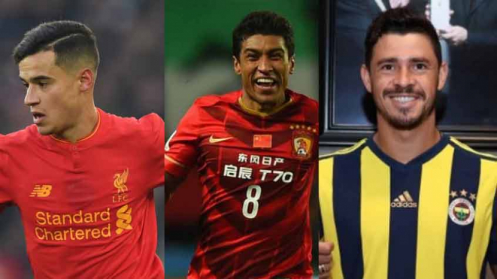 Paulinho (Guangzhou) - Giuliano (Fenerbahce) e Coutinho (Liverpool)