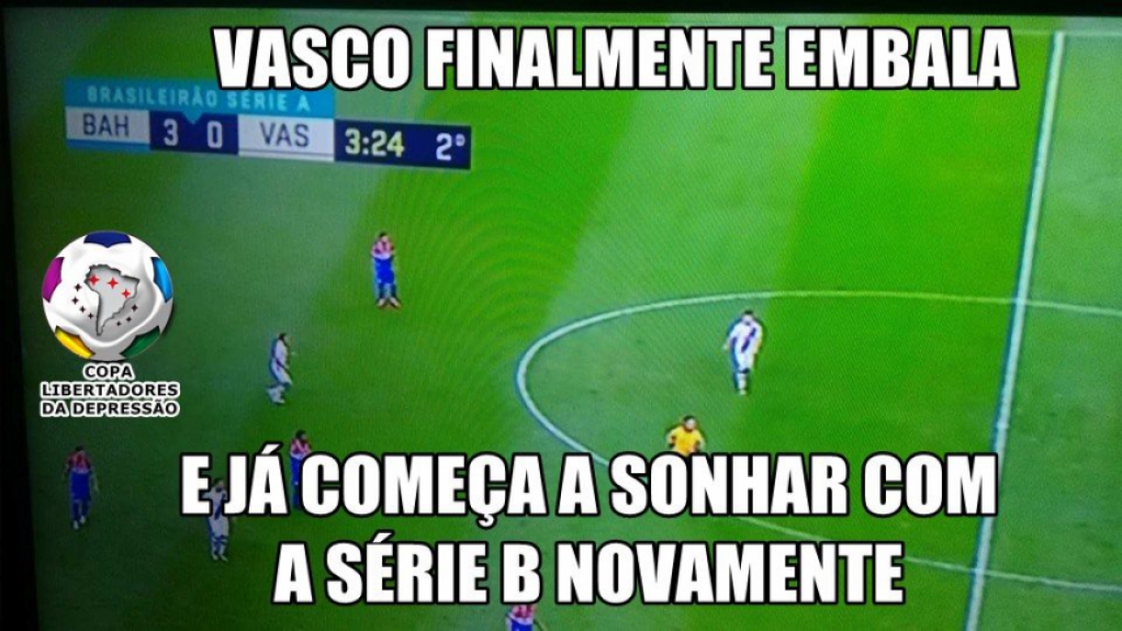 Vasco sofre com as gozações após derrota para o Bahia