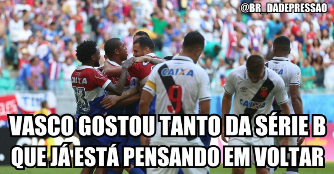 Vasco sofre com as gozações após derrota para o Bahia