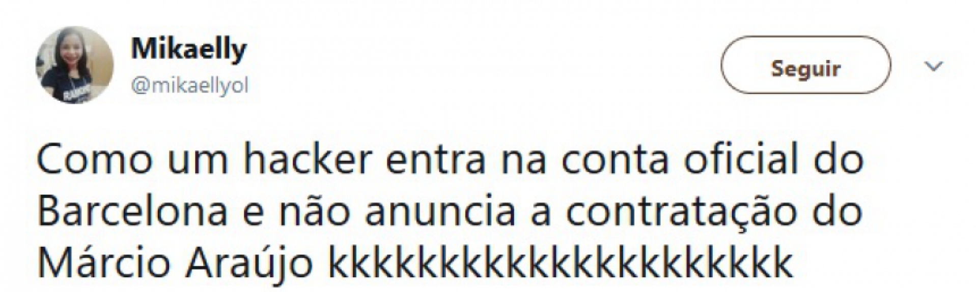 O assunto virou piada entre os brasileiros, que imaginaram o anúncio de Márcio Araújo pelo clube catalão