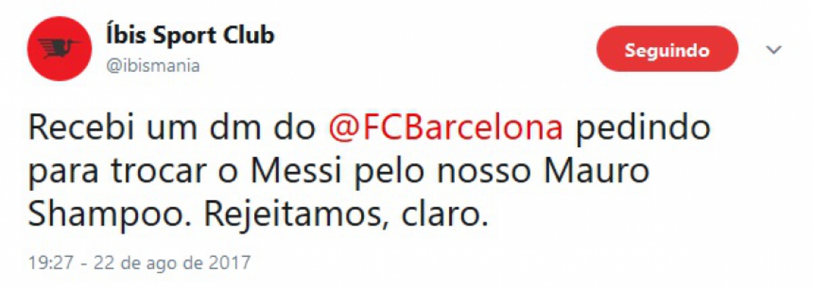 O Íbis também aproveitou para revelar uma sondagem do Barcelona