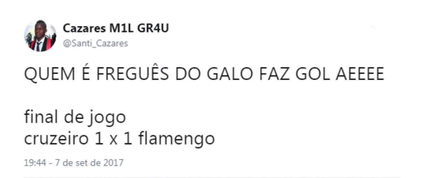 Memes do jogo entre Flamengo e Cruzeiro