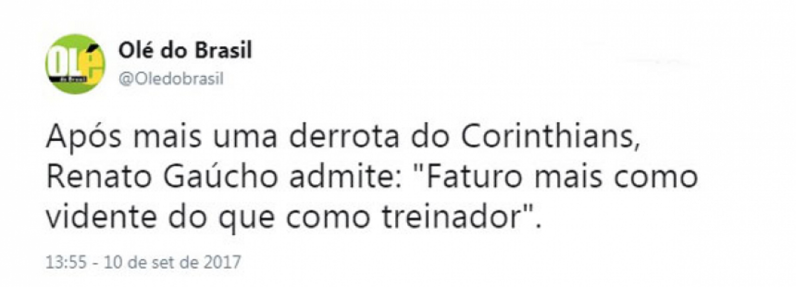 Memes sobre derrota do Corinthians