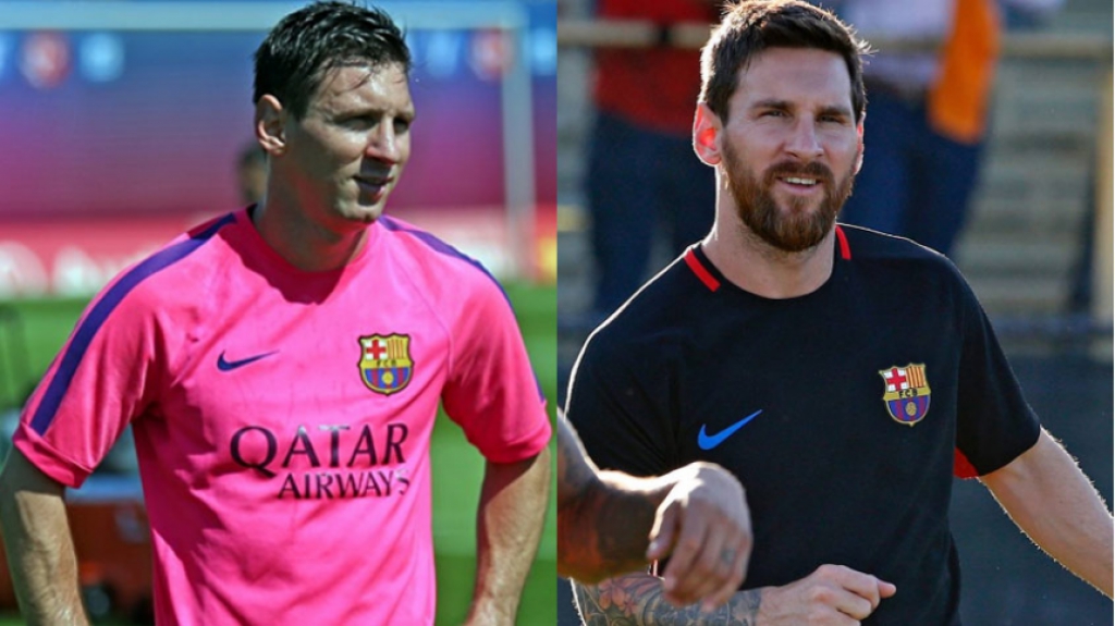 Messi - Antes e Depois