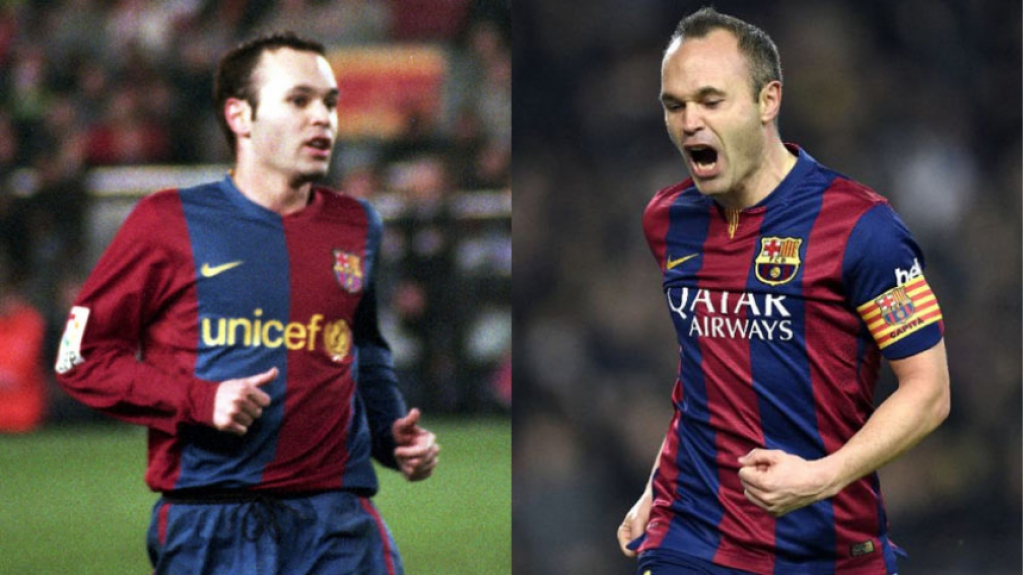 Iniesta - Antes e Depois