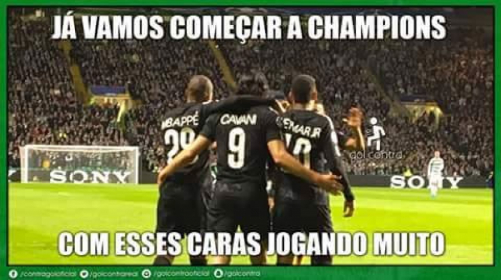 Memes sobre estréia da Champions