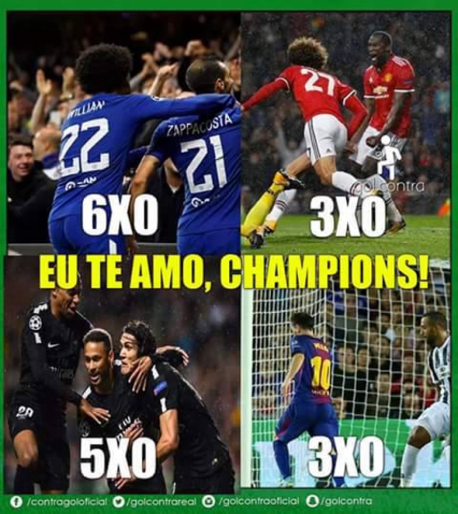 Memes sobre estréia da Champions
