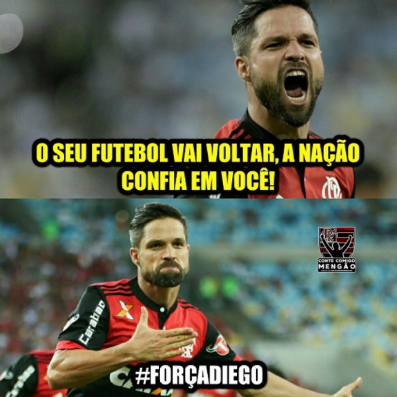 Diego, criticado por ter perdido o pênalti, recebeu apoio de alguns torcedores