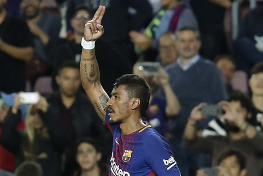 Paulinho - O meia da Seleção Brasileira teve boa atuação na vitória do Barcelona sobre o Las Palmas, por 3 a 0, mantendo os culés invictos.