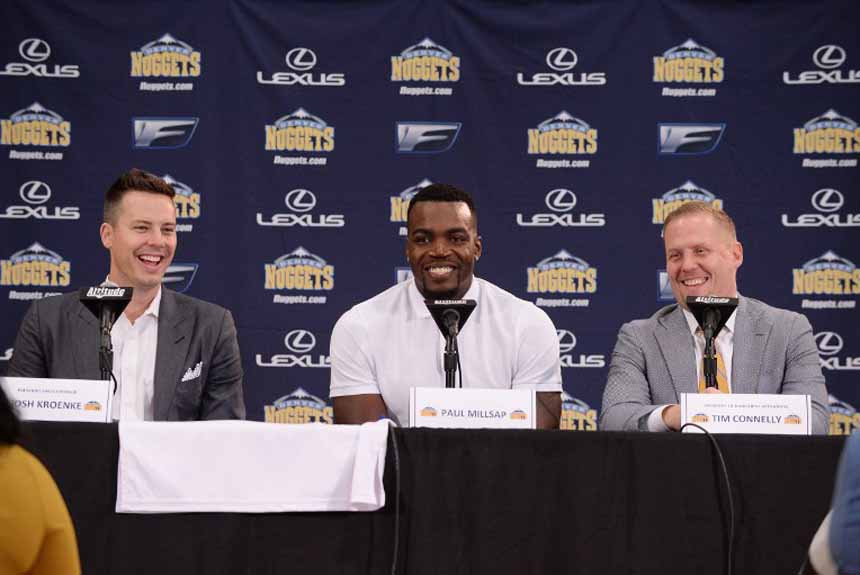 O astro Paul Millsap se tornou o novo reforço do Denver Nuggets. O ala-pivô fechou contrato de três temporadas com a franquia do Colorado