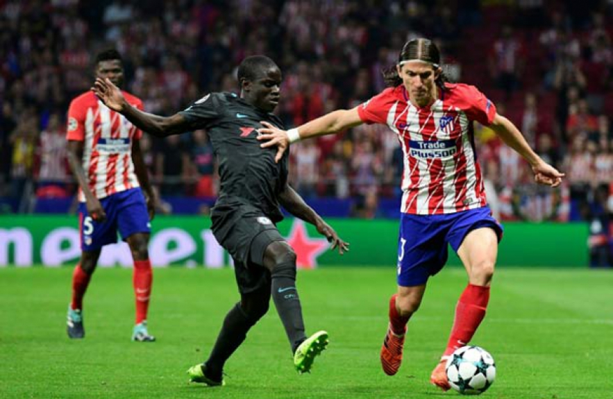 Filipe LuÃs e Kanté - Atlético de Madrid x Chelsea