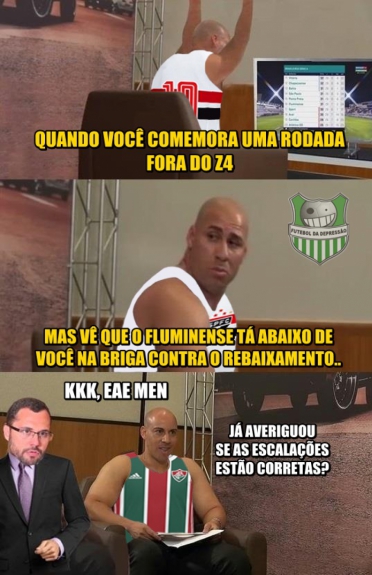 Advogados, tapetão e virada de mesa: beirando a zona de rebaixamento, Flu sofre com os memes