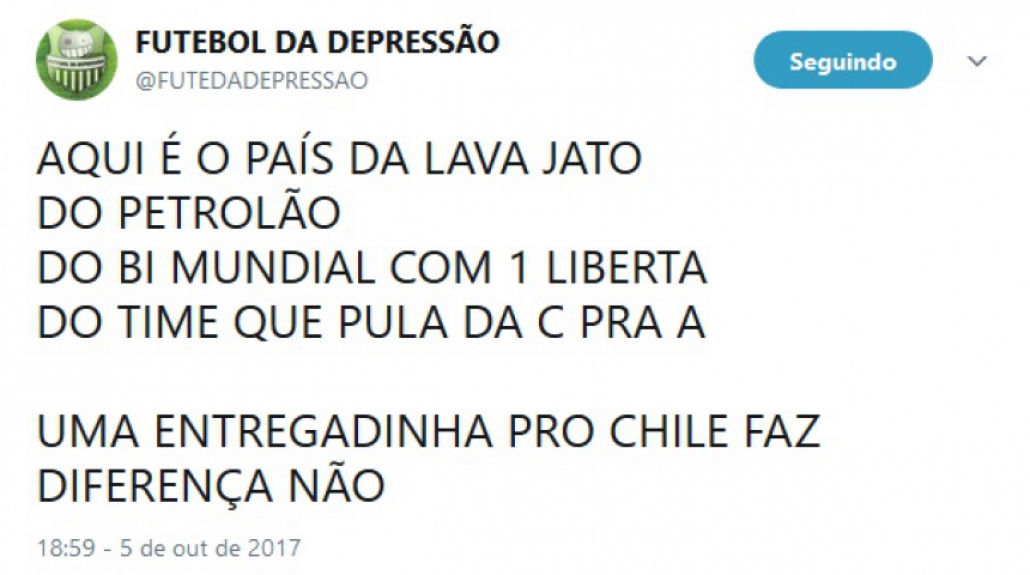 Pelas redes sociais, torcedores pedem que a Seleção Brasileira deixe os chilenos ganharem para prejudicar Argentina