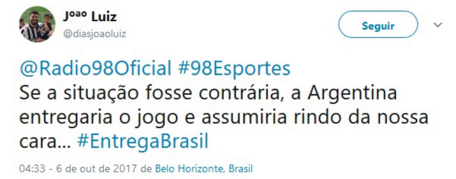 Pelas redes sociais, torcedores pedem que a Seleção Brasileira deixe os chilenos ganharem para prejudicar Argentina
