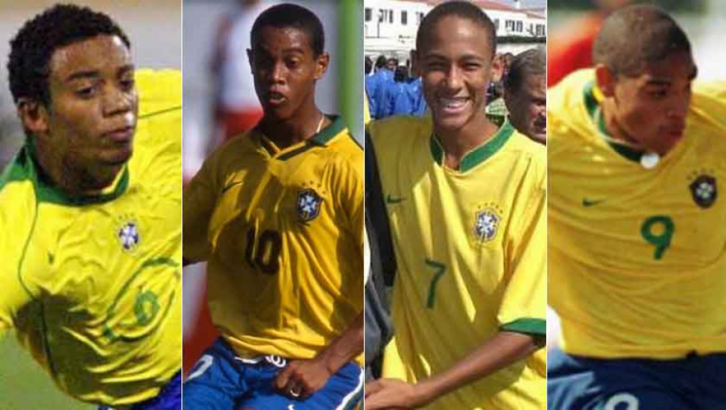 Montagem - Marcelo, Ronaldinho Gaucho, Neymar e Adriano Imperador