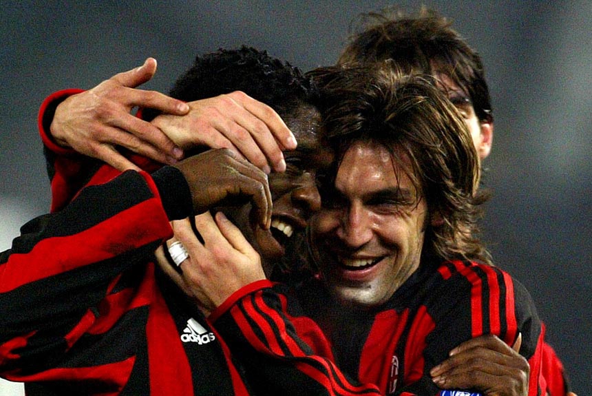 Pirlo também ganhou dois títulos do Campeonato Italiano pelo Milan, em 2004 e 2011