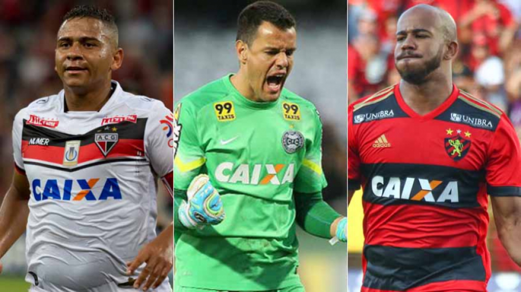 Montagem - Walter (Atlético-GO), Wilson (Coritiba) e Patrick (Sport)