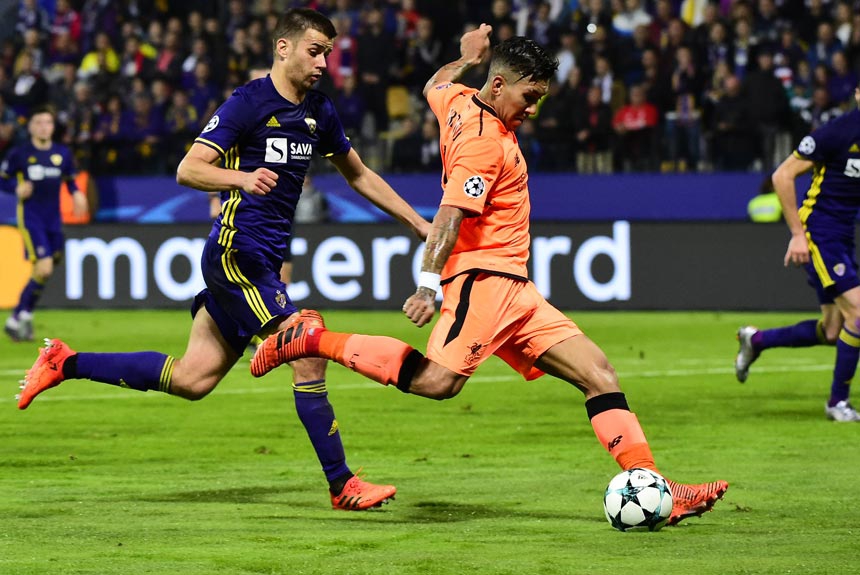 Roberto Firmino - O atacante também teve grande atuação contra o time esloveno e marcou dois gols, levando o Liverpool à liderança do grupo.