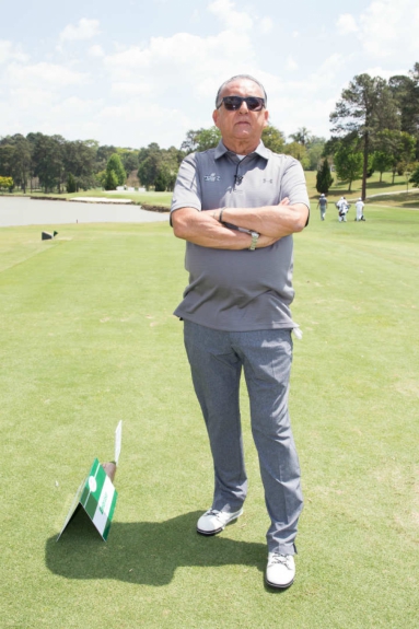 Galvão Bueno em torneio de golfe