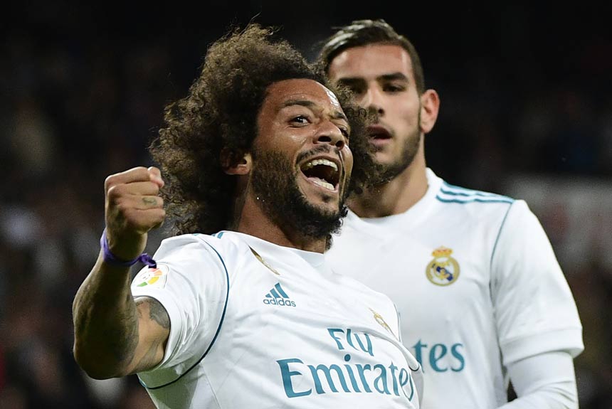 Marcelo - Lateral-esquerdo marcou um golaço na vitória do Real Madrid sobre o Eibar pelo Campeonato Espanhol