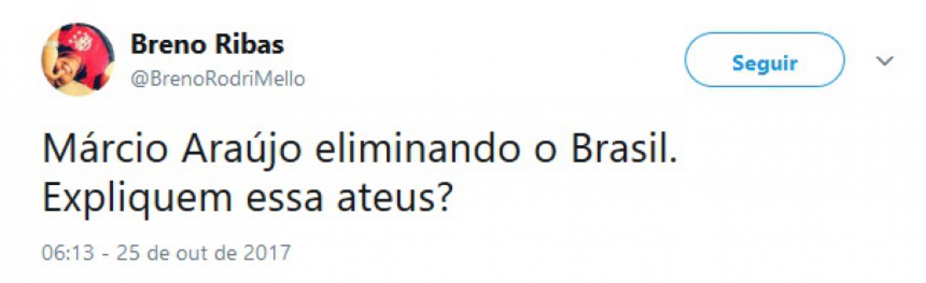Semelhança de Brewster com Márcio Araújo rendeu brincadeiras nas redes sociais