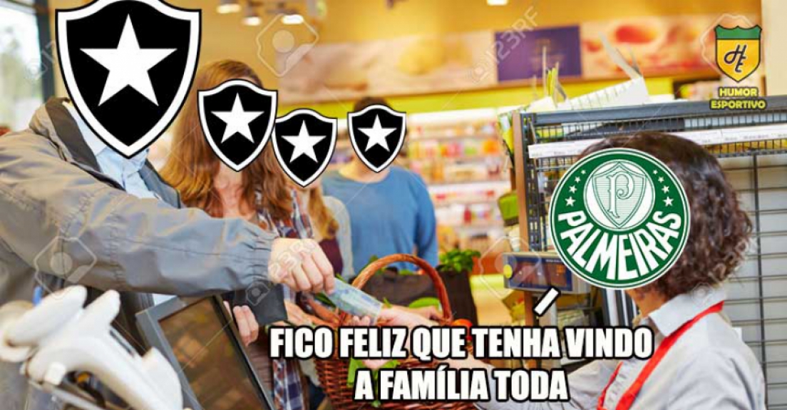 Palmeiras x Botafogo: São 23 confrontos, com 10 vitórias do Palmeiras, 6 do Botafogo e 7 empates