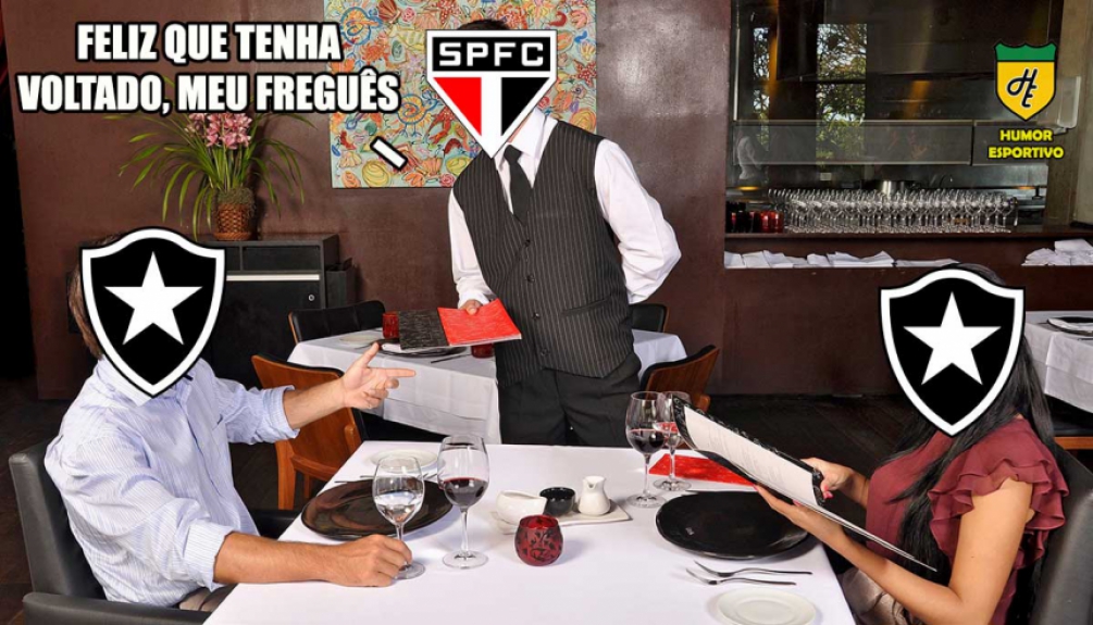 São Paulo x Botafogo: São 25 confrontos, com 12 vitórias do São Paulo, 7 do Botafogo e 6 empates