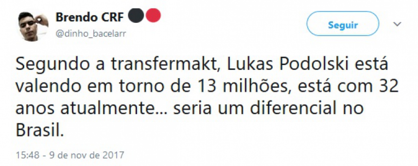 Torcedores do Flamengo comentam sobre sonho de acerto com Podolski