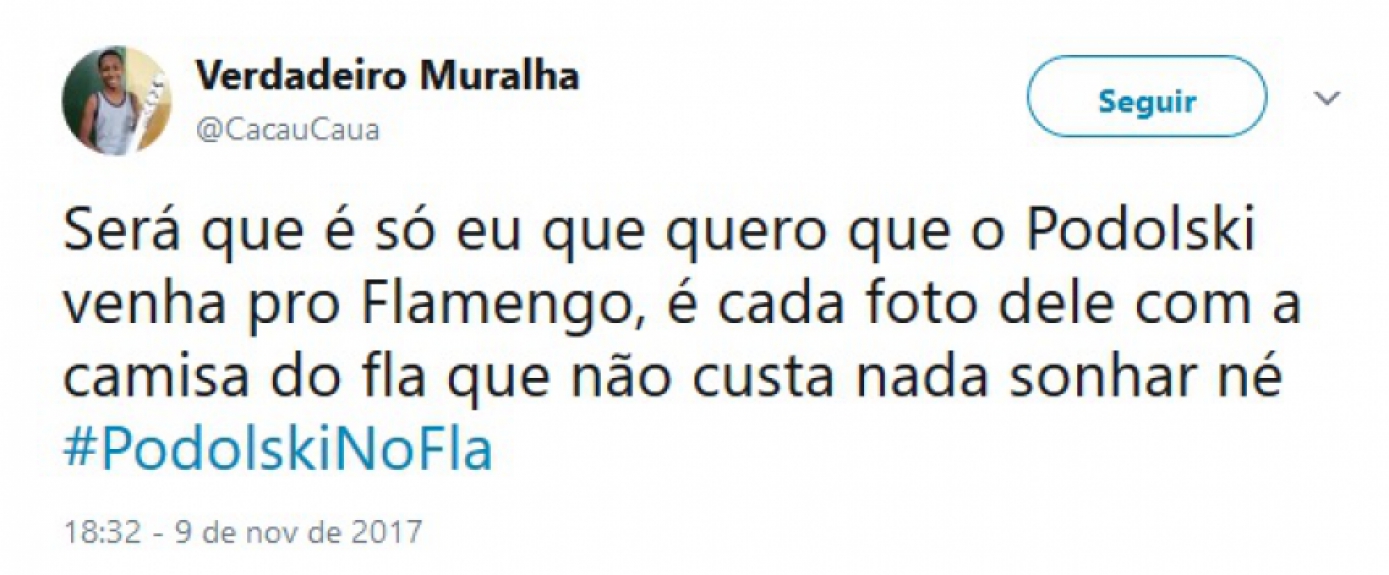 Torcedores do Flamengo comentam sobre sonho de acerto com Podolski