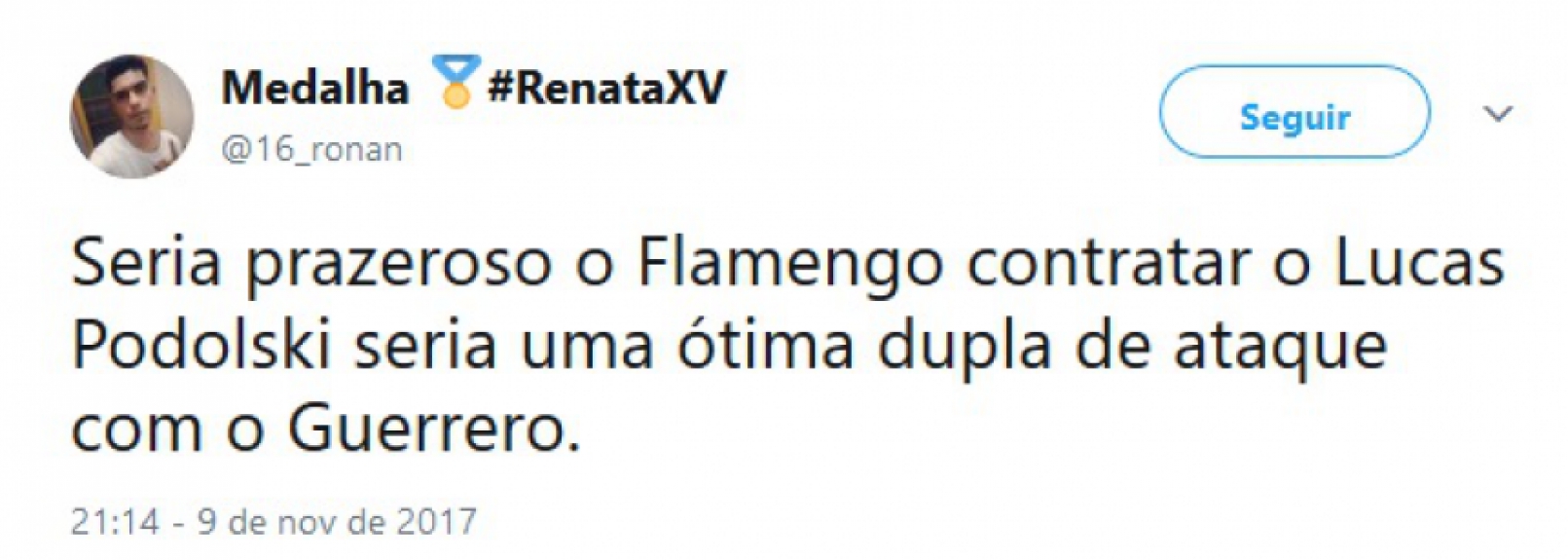 Torcedores do Flamengo comentam sobre sonho de acerto com Podolski