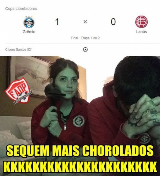 Primeira partida da final da Libertadores rendeu brincadeiras nas redes