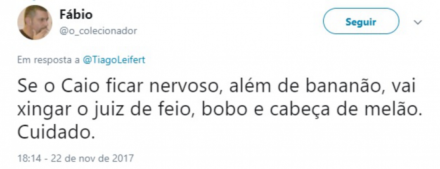 Internautas também brincaram com a intensidade do palavrão de Caio Ribeiro em sua crítica