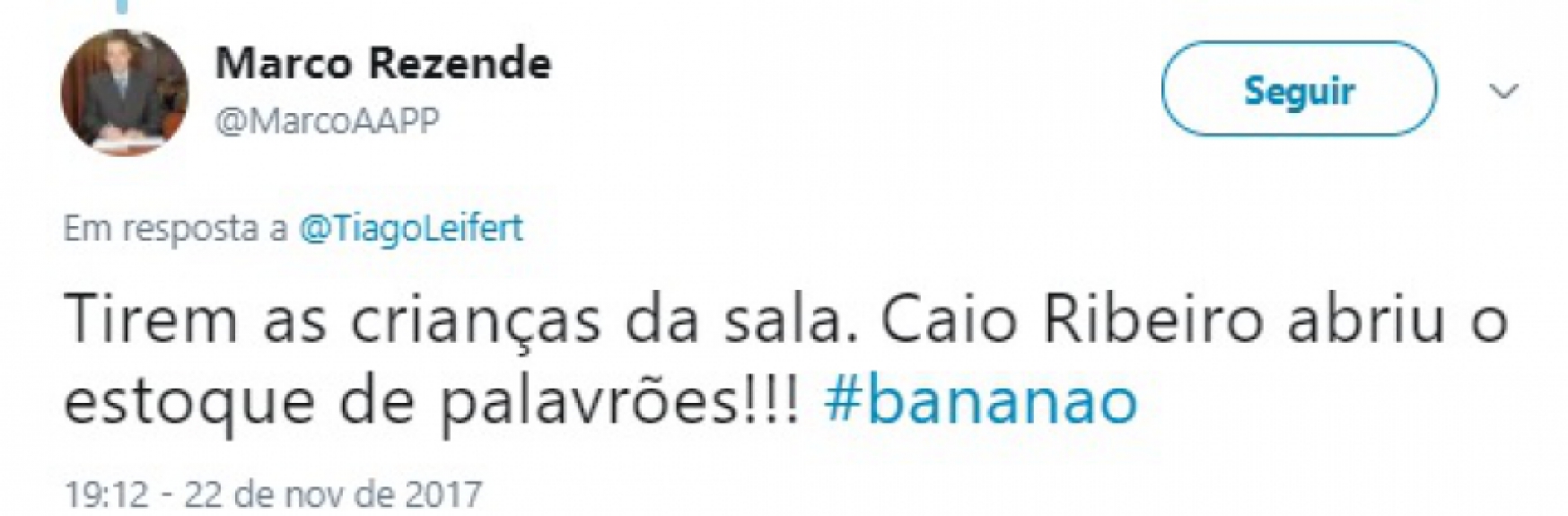 Internautas também brincaram com a intensidade do palavrão de Caio Ribeiro em sua crítica