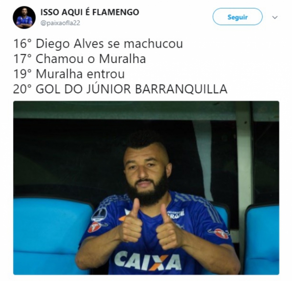 Alex Muralha substituiu Diego Alves na semifinal da Copa Sulamericana e movimentou as redes sociais