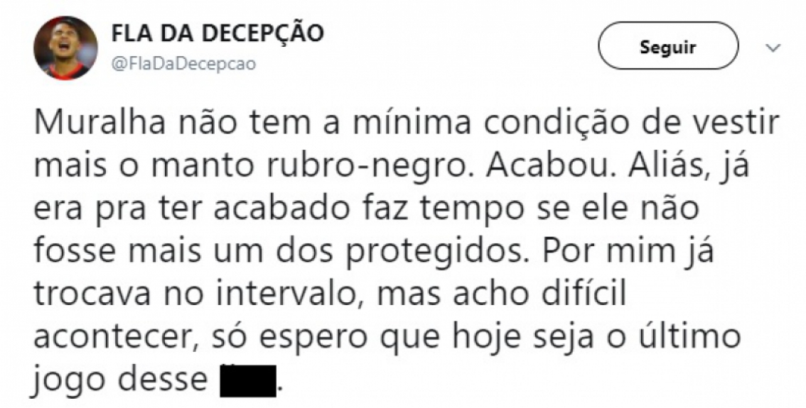 Goleiro do Flamengo foi alvo de críticas e piadas após erro diante do Santos